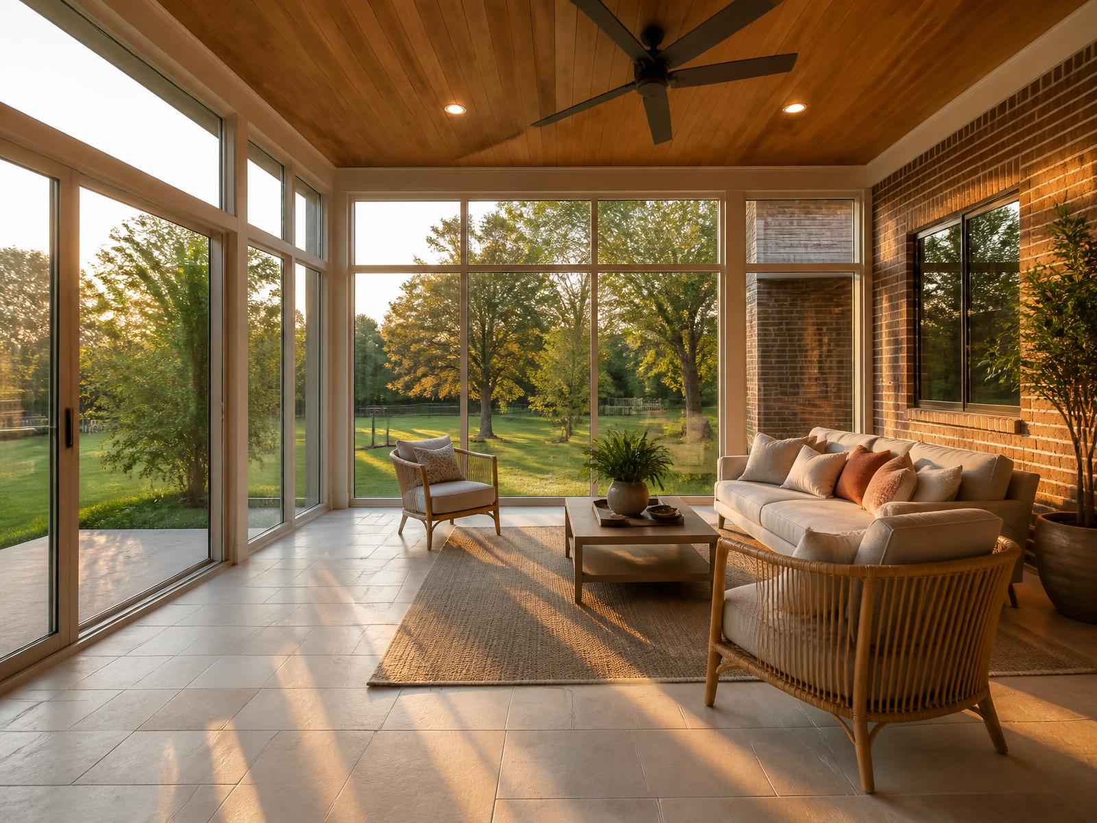Sunroom home addition on a Houston home